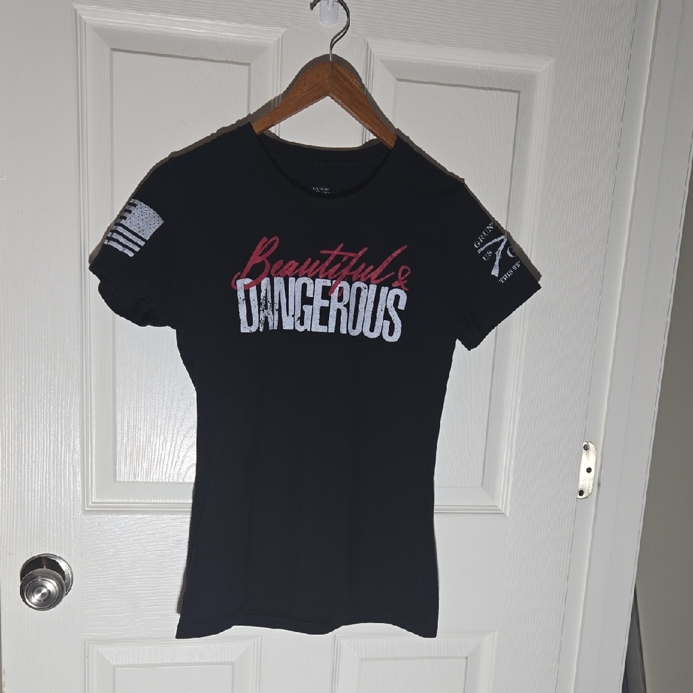 Grunt Style Black Tee with White Graphic